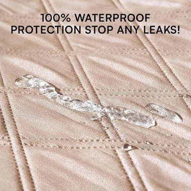 Водонепроникний килимок для собак Luciphia 132x208 см (Хакі Беж) з протиковзким покриттям для захисту дивану, ліжка, авто. Міцний, машинне прання.