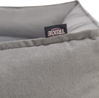 Ліжко для собак TRIXIE Leni, 60x50 см, пісок/сірий - зручне місце для сну з подушкою, кошик для собак середніх порід, неслизьке та пральне