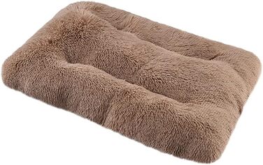 М'яке ліжко для собак квадратне, середнього розміру (94x63 см), кольору верблюжий. Ліжко для домашніх тварин, зручне, тепле, миється. Підходить для собак та котів.