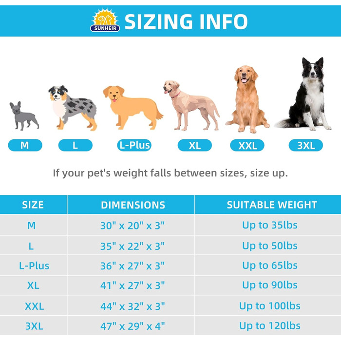 Ортопедичне собаче ліжко Sunheir для середніх собак, вологостійке, Deluxe з плюшем, знімний та пральний чохол, неслизьке дно, сірий, 90х60х90 см