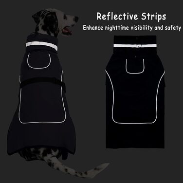 Водонепроникний зимовий одяг для собак: теплий пуховик, куртка, флісовий светр, одяг для собак з коміром з хутром, світловідбиваючий, для малих, середніх та великих собак, водонепроникний, колір морської хвилі (M)