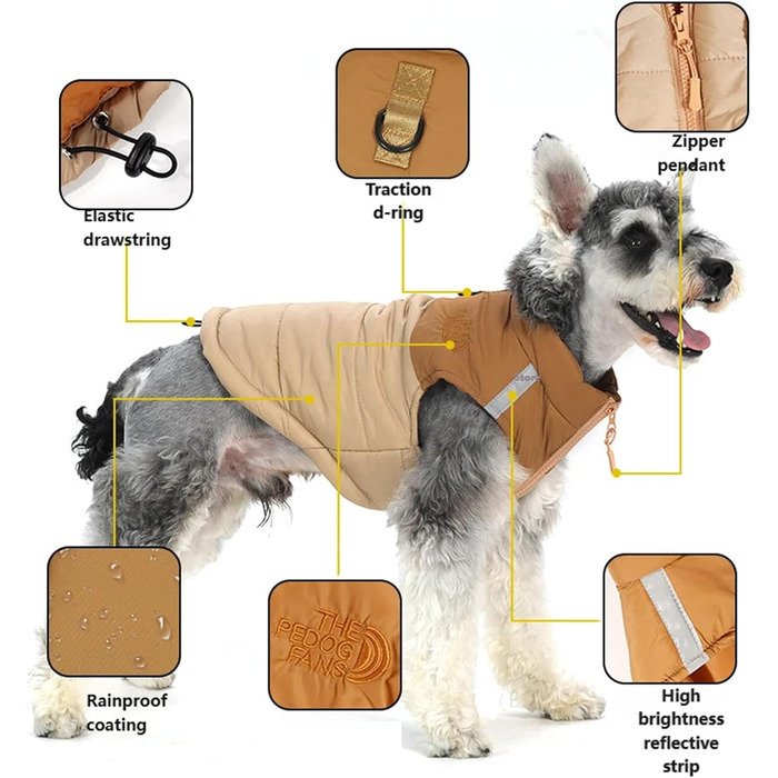 Теплий зимовий пуховик для собак з бавовни - комфортний та стильний, сірий, розмір M