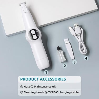 Триммер для собак 2-в-1, акумуляторний, бездротовий, тихий, для дрібних порід, догляд за шерстю, для лап, очей, вух, обличчя та тіла