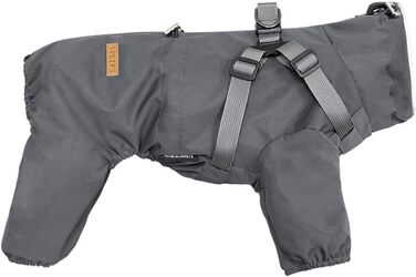 Зимова куртка для собак, тепла та вітрозахисна, для малих, середніх собак (S, темно-сірий)