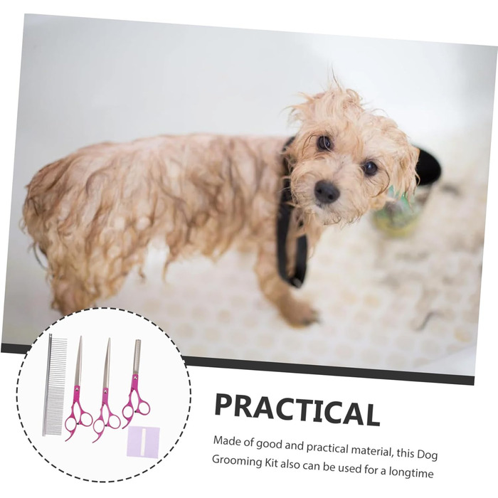 Професійні вигнуті ножиці для грумінгу собак Mipcase з нержавіючої сталі. Безпечні закруглені кінчики для стрижки та догляду вдома та в салоні