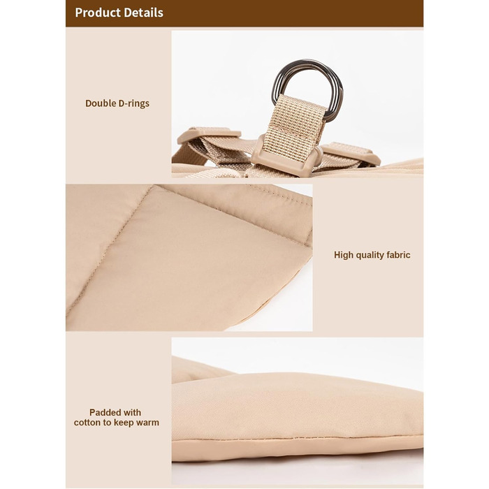 Тепла жилетка для собак з повідком, водонепроникний дощовик для маленьких собак, куртка для цуценят на холодну зиму (Рожевий, 5XL)