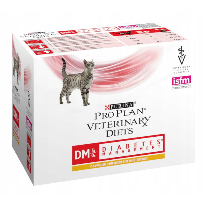 Сухий корм PURINA PRO PLAN Veterinary Diets Feline DM ST/OX для котів з діабетом, 5 кг