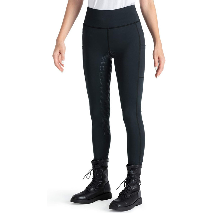 Легінси для верхової їзди NAVISKIN з силіконовим повним покриттям, чорні, з кишенею для телефону, Slim Fit