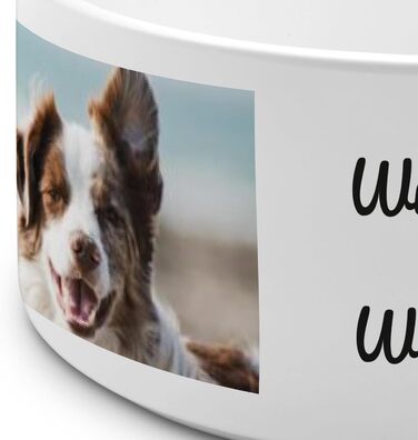 Персоналізована годівниця для собак PhotoFancy® з фото та ім'ям/текстом. Великий об'єм 950 мл, дизайн Layout 4