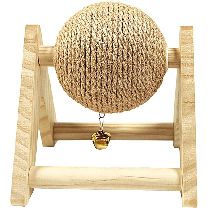 Іграшка для котів та собак Namvo Kratzball - кігтеточка з сизалю з вушками, проти нудьги