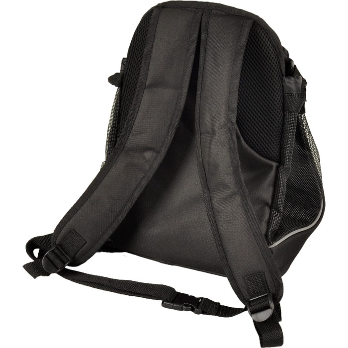 Сумка для собак на животі Sybil, чорна, 29x23x38 см, поліестер, підсилення спинки, світловідбивачі, знімний низ, страховочна лінія, система ременів, фронтальний отвір