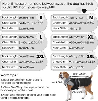 Зимовий теплий куртка для собак Nanaki з флісовою підкладкою, водонепроникний, світловідбиваючий, з отвором для повідка, пухнастий комір, середній розмір, для прогулянок на вулиці, полювання, простий у використанні, X-Large, чорний