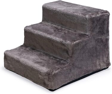 Сходи для собак Karlie Easy Step, плюш/дерево, темно-сірі, 40x39x30 см