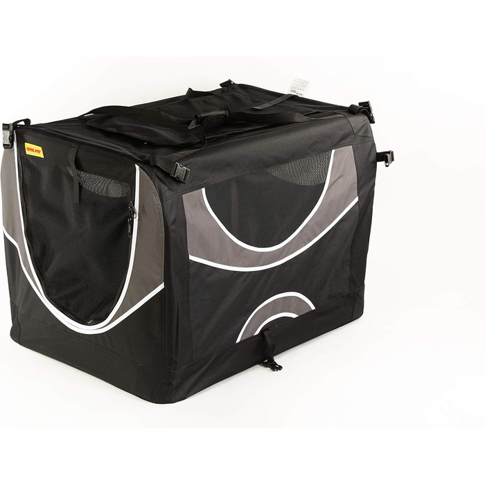 Транспортна переноска для собак та котів, 91x64x64 см. Чорна переноска-будка для тварин, ідеальна для подорожей та перевезень