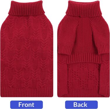 Пуловер для собак ASENKU XXL, теплий пуловер для великих собак, дівчаток та хлопчиків, для Пітбуля, Лабрадора, червоний, універсальний (Getaway Solids)