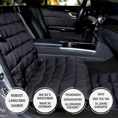 Авточохол на сидіння пасажира Doctor Bark - захисна кришка для всіх авто/SUV (Чорний)