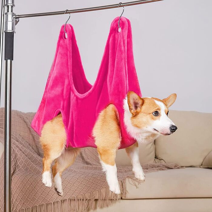 Гамак для собак Aersileng 8-в-1: догляд, стрижка, купання, сумка для маленьких собак та котів (рожевий, S)