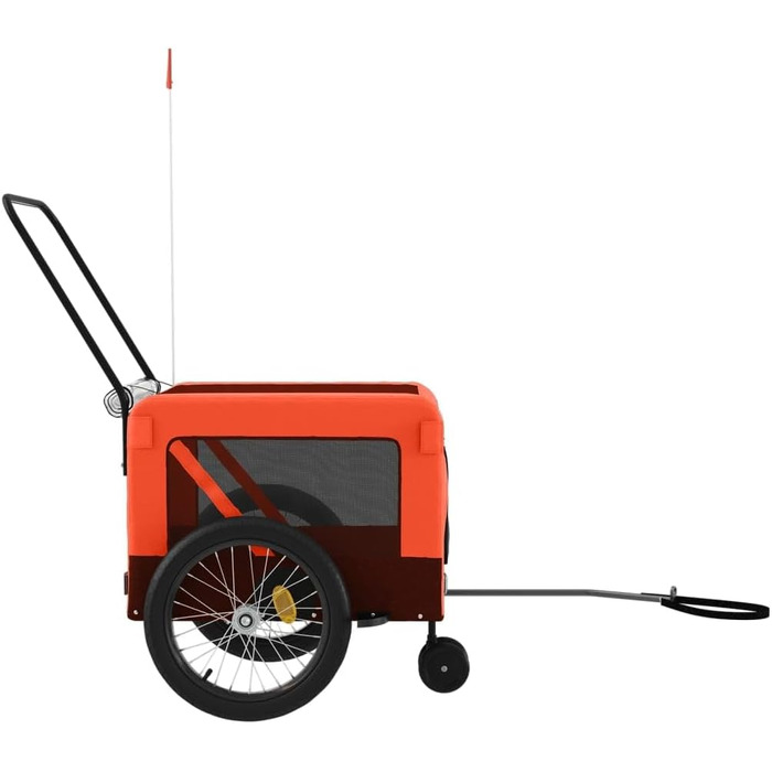 Трейлер для собак Oxford, 63x123x66 см, чорний (Model93916) / Трейлер для собак та котів, 135x68.5x73.5 см, оранжевий