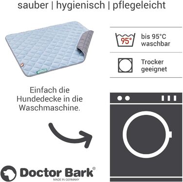 Лежанка для собак Doctor Bark: флісова двостороння підстилка для великих собак, 100x80 см (рожевий/світло-сірий)