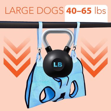 ГамІнВей Гамак для догляду за тваринами - блакитний для великих собак, гамак-сумка для тварин, обтискний ремінь для догляду за кігтями та вухами/догляду за очима (блакитний)