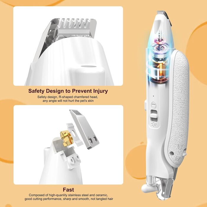 Машинка для стрижки собак Leise, 4 в 1: стрижка тіла, обрізка подушечок, догляд за очима та вухами. Ідеально для собак та котів. (2 в 1 комплект)