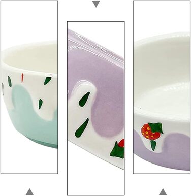 Миски для хом'яків Balacoo, круглі, керамічні, 2 шт. - для дрібних тварин, кроликів, мишей, морських свинок, їжаків, фіолетовий/блакитний