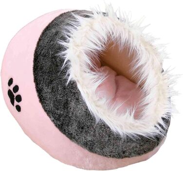 Домік для котів Trixie Minou 35×26×41 см, рожево-сірий, м'який лежак-печера