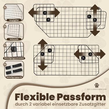 Сітка для собак у багажник авто | Якісна та міцна перегородка для багажника | Перегородка для багажника для собак