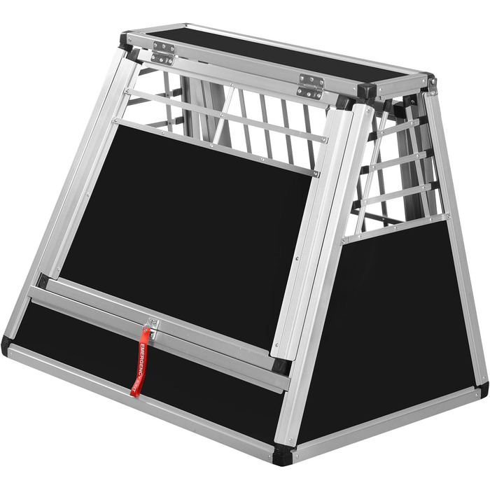 Transportbox N53 для собак - алюмінієва переноска 60x90x70 см з аварійним виходом, безпечний транспорт тварин в авто