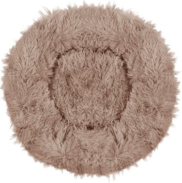 Кругле ліжко для собак Springos з антиковзною основою, м'яке та комфортне (40 см, світло-коричневе)