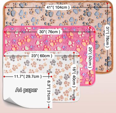 М'яка ковдра для домашніх тварин - ковдра для собак, котів, цуценят. М'яка, тепла ковдра для маленьких собак та котів (з принтом лапки)