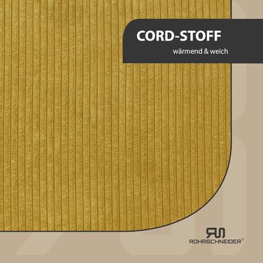 Лежанка для собак Rohrschneider, Cord, жовта, 70x50 см, з подушкою та пакетиками для прибирання