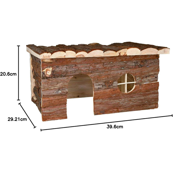 Будиночок для гризунів Trixie Jerrik Natural Living, 50×25×33 см, дерев'яний екологічний