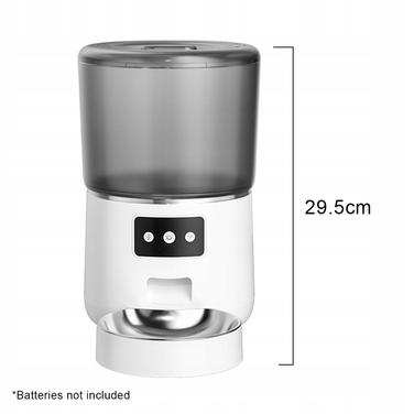 Автоматична годівниця для котів та собак з Wi-Fi, 4 л, дозатор для сухого корму