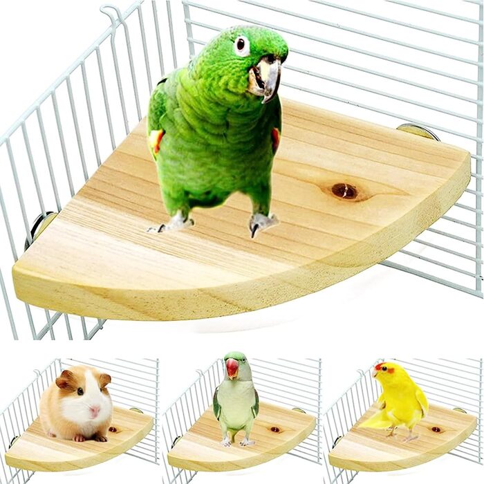 Набір з 9 дерев'яних перекладин Allazone для птахів, гойдалки для папуг, аксесуари для клітки (стиль 7)