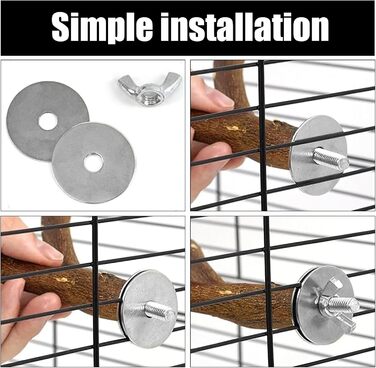 Натуральні гілки-стійки для птахів Allazone (5 шт.) - іграшки для папуг та інших птахів