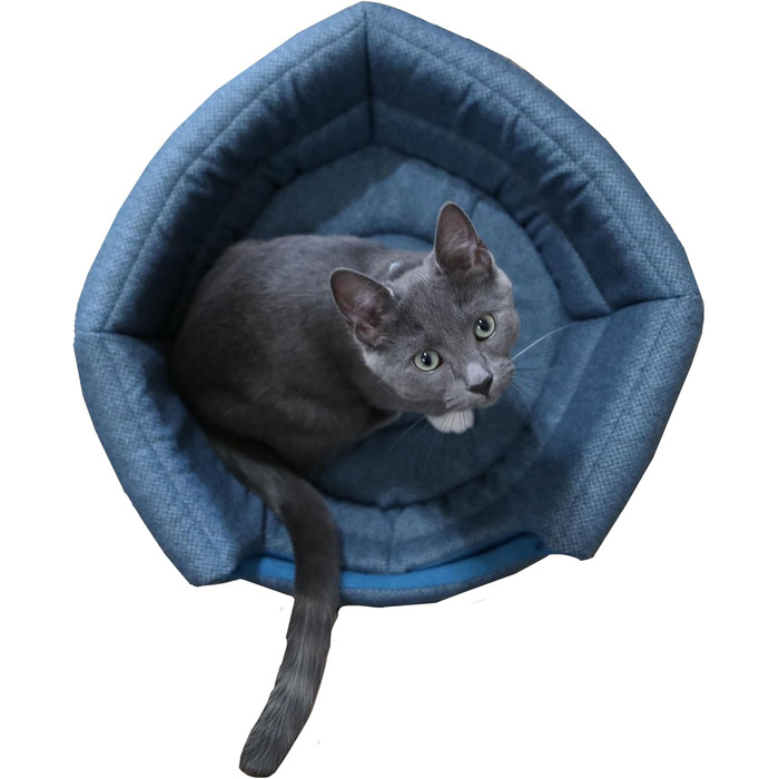 Будиночок для кота Travel Cat Meowbile, трансформер, синій, M, 63,5x45,7x43,2 см, якісний котячий дім і лежак для дому