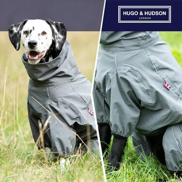Відбиваюча куртка для собак Hugo & Hudson з капюшоном, вітрозахисний зимовий одяг, помаранчевий (сірий, L55)