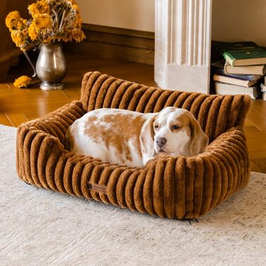 М'яке ліжко для котів та собак MEWOOFUN - зручне лежання, 91x72x30 см, коричневе