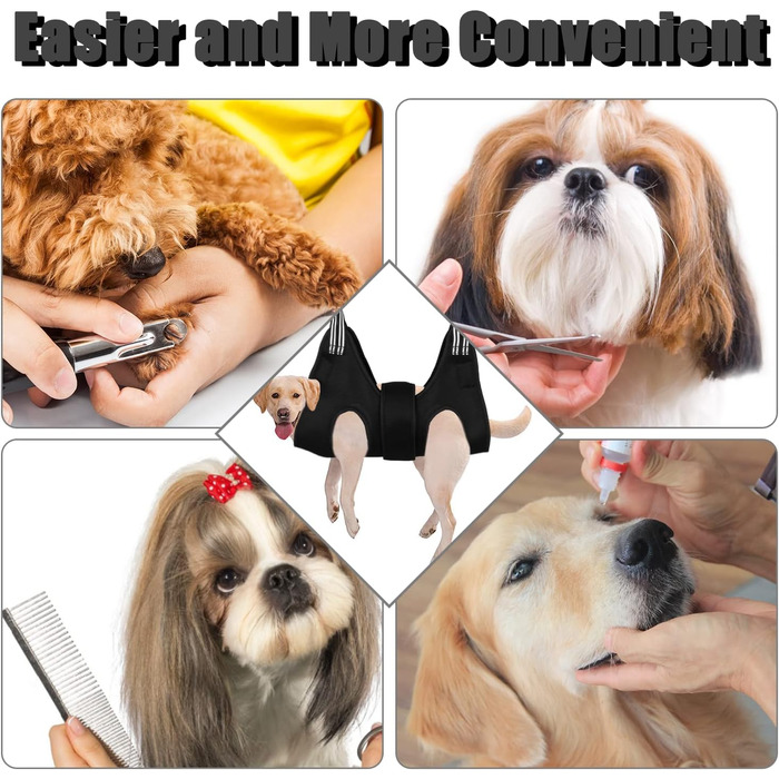 Набір для грумінгу собак та котів MACUNIN: гамак, інструменти для стрижки кігтів, аксесуари для миття. Підходить для собак та котів будь-якого розміру.