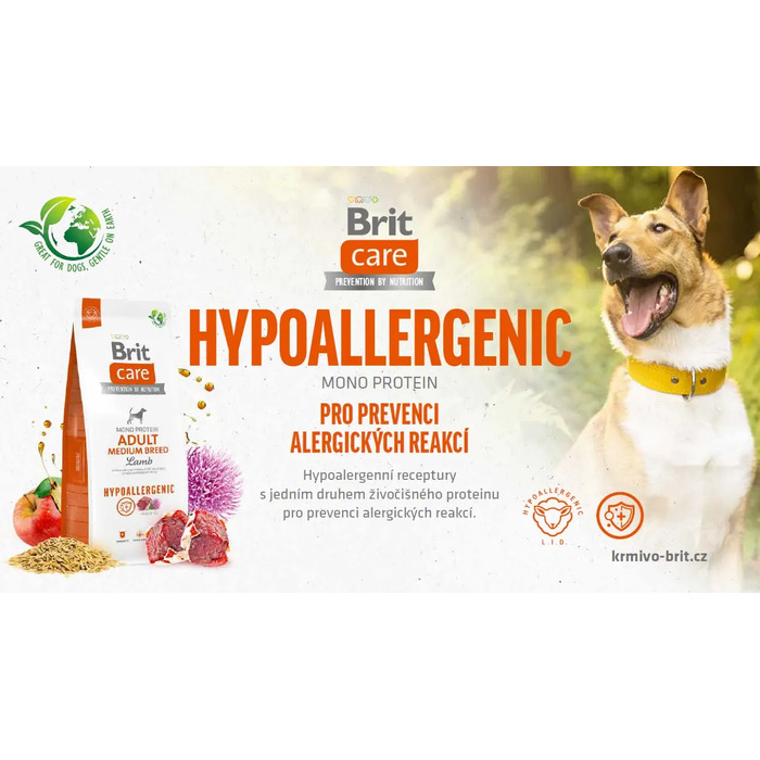 Сухий корм Brit Care Hypoallergenic для дорослих собак великих порід з ягнятимим, 14 кг