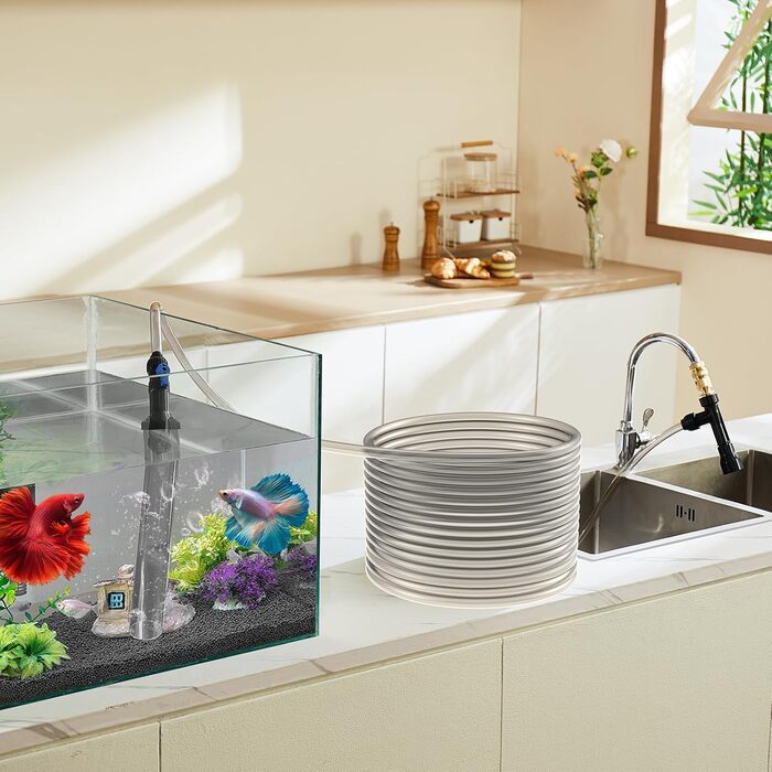 Акваріумний пилосос VEVOR з 9 м PVC-шлангом: кисневий насос для очищення ґрунту та води в акваріумі