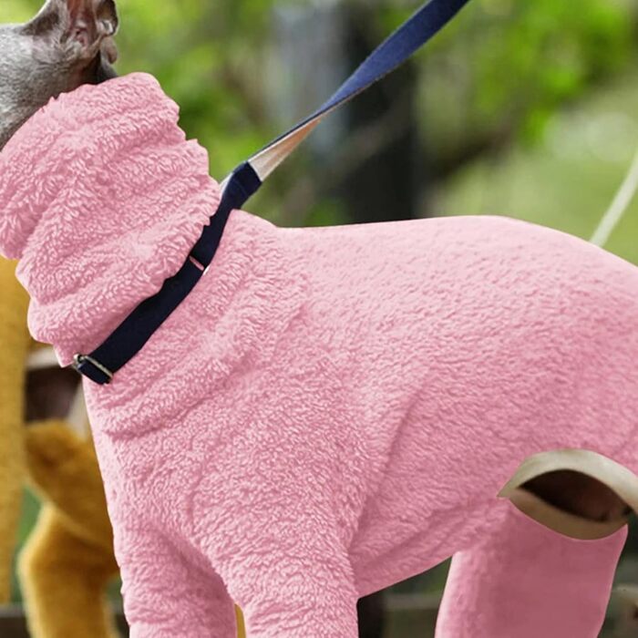 Зимовий теплий пуловер для собак, піжама з флісу, теплий пуловер для грейхаундів, вітронепроникний зимовий одяг для середніх та великих собак, оранжевий, XL