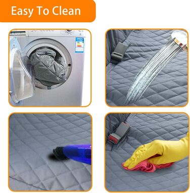 Авточохол на сидіння для собак з віконцем та боковою клапаною, водовідштовхуючий та нековзний, для автомобілів, вантажівок та SUV (144 см x 129 см)