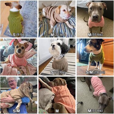 Пуловер для собак BEAUTYZOO - Теплий різдвяний пуловер з високим коміром для маленьких собак, цуценят, Чихуахуа, Йоркширського тер'єра - Колір: фіолетовий, Розмір: SM (Спина: 36 см, Груди: 46 см, Шия: 28 см)