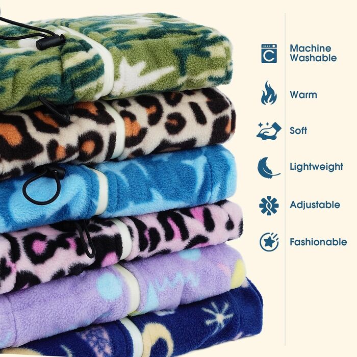 Флісова куртка для собак ROZKITCH, теплий пуловер, піжама, вітростійка, тепла, для холодної погоди, жилет з відбиваючим шнуром, комбінезон, одяг, комплект для великих собак, динозавр 4XL (довжина спини: 31.1'), блакитний динозавр