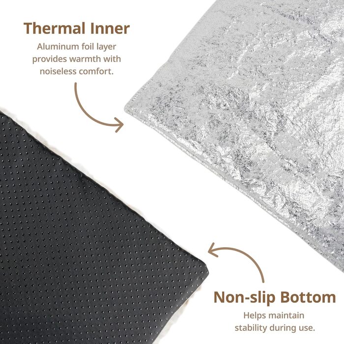 Тепла ковдра для кота, гріюча ковдра для котів та собак, самогріюча ковдра для котів, 75x50 см, коричнева