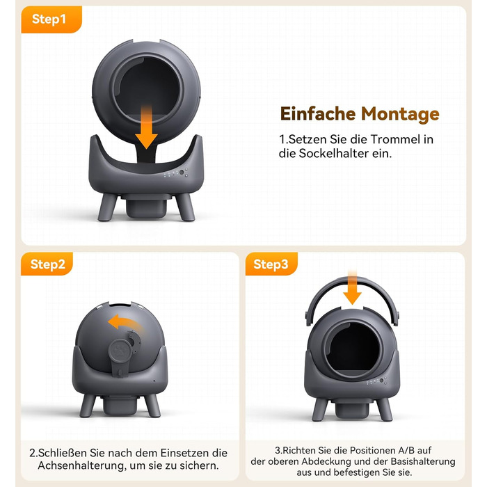 Автоматичний лоток для котів Katzenklo FEELNEEDY 65L з APP-керуванням, сенсорами безпеки та контролем запаху