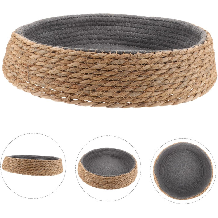 Кругле плете́не ліжко для котів та собак. Натуральне плетіння, будиночок для тварин, прохолодне та дихаюче ліжко, легко мити та підтримує тепло.