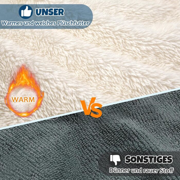 Зимова куртка для собак Nasjac Hund Wintermante, тепла флісова куртка для собак, водонепроникна куртка для собак, для собак маленьких та середніх розмірів (Темно-синій, L)